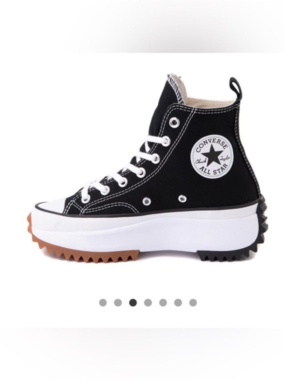 Converse Black and White High-Top Platform Lug Sneakers Unisex